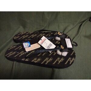 Michigan Wolverines Flip Flops NWT womens 9/10  Campus Footnotes Sparkly
